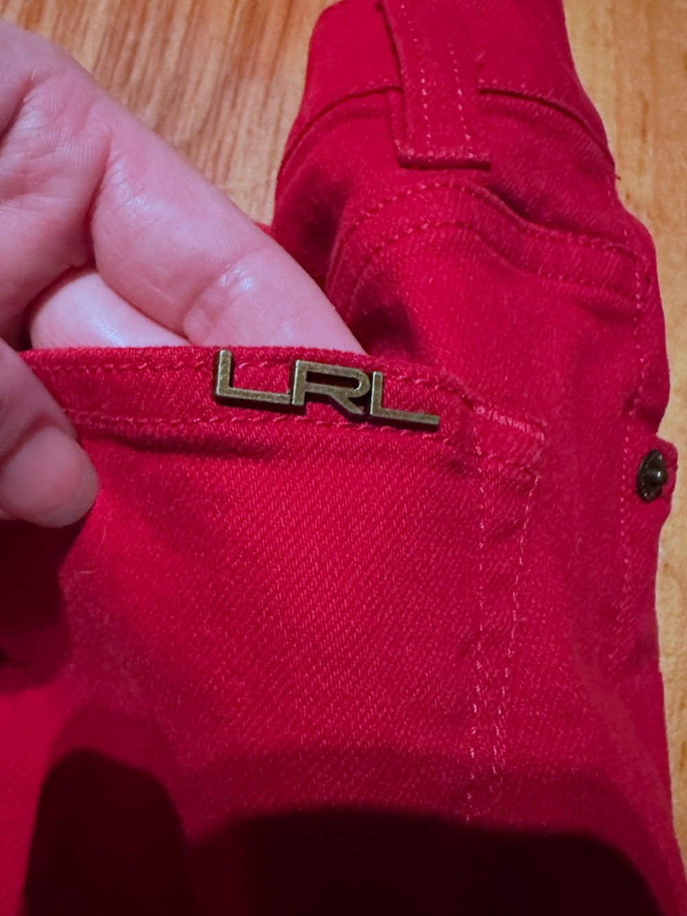 Ralph Lauren rose red straight jeans